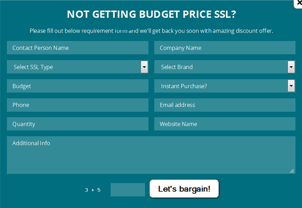 SSL Bargain Price