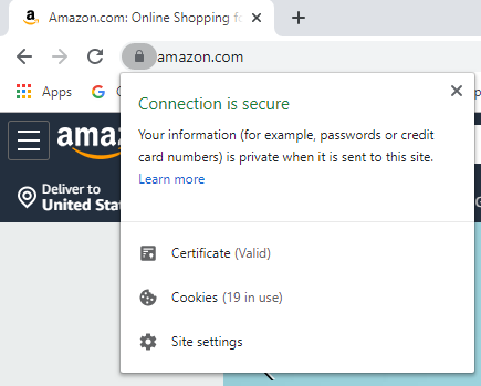 click on certificate chrome