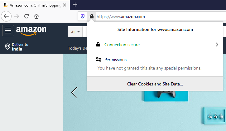 click on connection secure firefox