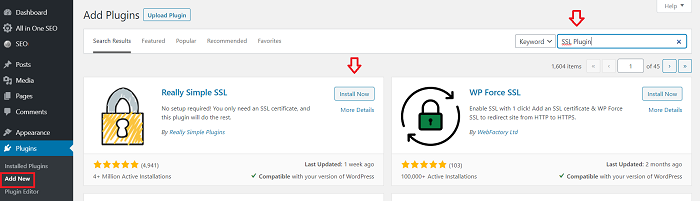 Enable SSL Certificate on Wordpress