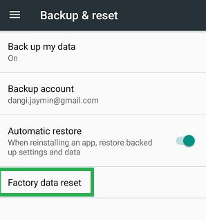 Factory Reset Android