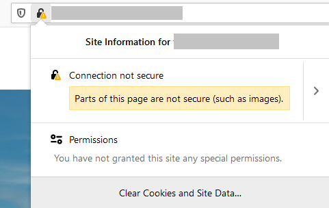 Site Information For Connection Not Secure 