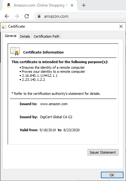 ssl certificate expiration date in chrome