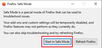 Start In Safe Mode